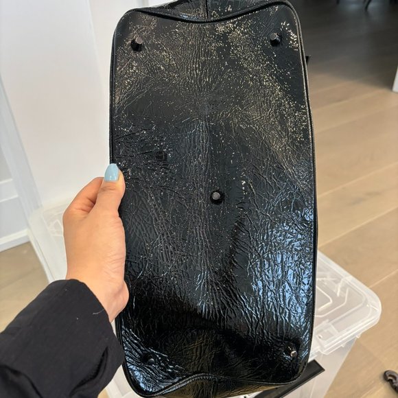 Burberry Black Check Nylon Medium Lowry Tote - Picture 7 of 9